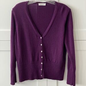 Kettlewell Elle cardigan Large Merino wool Black Currant